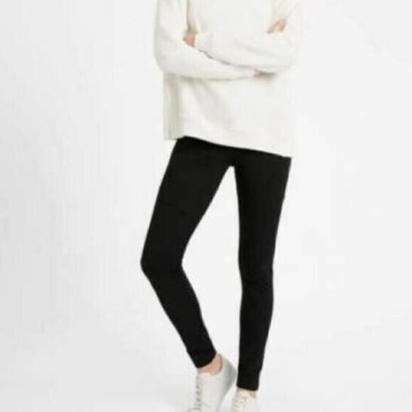 Banana Republic Size Small Black Mid Rise PONTE KNIT Leggings POCKETS MSRP $60 - Picture 1 of 6
